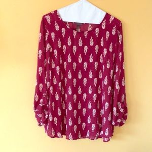 Mix by 41 Hawthorn Ellie Feather Print Blouse